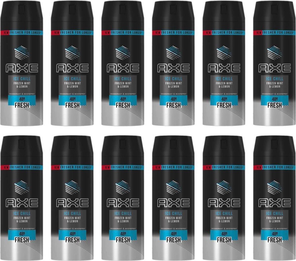 AXE Ice Chill Deodorant / Bodyspray - JUMBOPAK - 12 x 150 ml