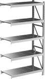 Povag Stellingkast aanbouwmodel - 200x100x50 cm - 5 legniveaus - 300 kg per legniveau - Gegalvaniseerd staal