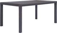 Maison Exclusive - Table de jardin, marron, 150x90x72 cm, plastique, aspect rotin