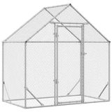 vidaXL Kippenhok Zilver 170 x 100 x 177 cm Gegalvaniseerd staal