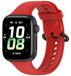 Wigento Honor Watch 5: Effen gekleurde, zachte siliconen vervangende horlogeband, rood