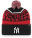 47brand New York Yankees MLB Stylus Beanie Zwart Unisex One Size