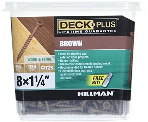 Deck Plus Houten schroeven - Bruin - 1-1/4" x #8 - 5 lbs