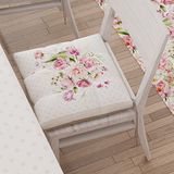 PETTI Artigiani Italiani - Zitkussen voor keukenstoel, set van 6 kussens voor keukenstoelen, van microvezel met digitale druk en banden, 100% Made in Italy