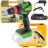 Procraft PA20LiDFR accuboormachine 20 V 50 Nm borstelloos + 1x accu 2,0 Ah + oplader + koffer