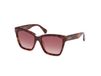 Max Mara MM0089 Dark Havana Zonnebril Vrouwen Vierkant Kunststof