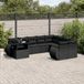 Maison Exclusive - Ensemble de meubles de jardin 10 pièces avec canapé et coussins, noir, en polyrotin
