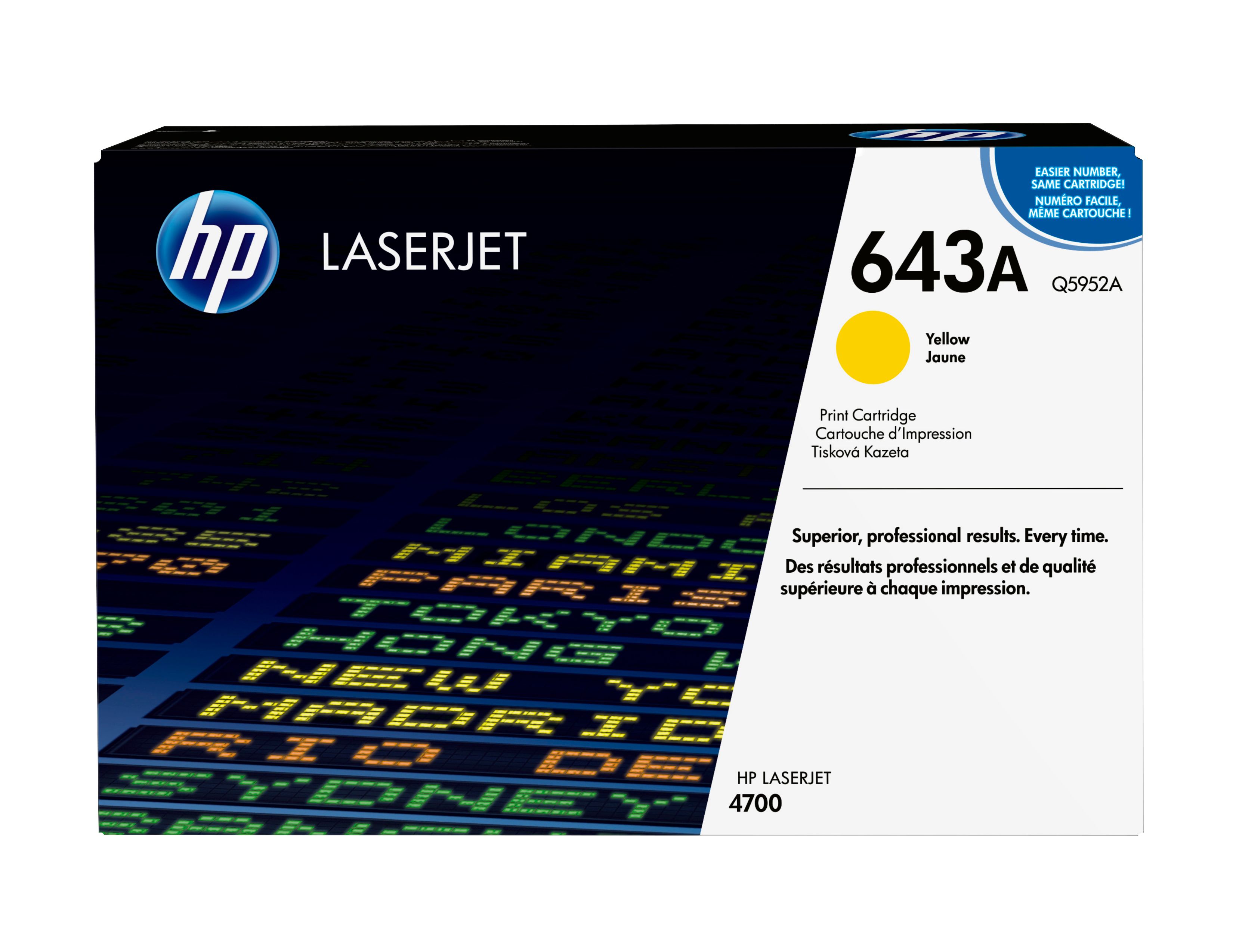 HP 643A Yellow Toner Cartridge (Q5952A)