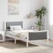 Prolenta Maison Exclusive - Bedframe, wit en lichtgrijs, 90 x 190 cm, massief grenenhout