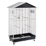 Ferplast Vogelkooi, Vogelvolière NOTA LARGE Outdoor Indoor for Birds, Kanaries, Parkieten, Vinken, Agapornis, van Metaal, Inclusief Accessoires Voerbakken Zitstokken Wielen 111 x 66.5 x h 167 cm.