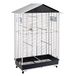 Ferplast Vogelkooi, Vogelvolière NOTA LARGE Outdoor Indoor for Birds, Kanaries, Parkieten, Vinken, Agapornis, van Metaal, Inclusief Accessoires Voerbakken Zitstokken Wielen 111 x 66.5 x h 167 cm.