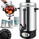 KESSER® Glühweinketel 8 Liter - Elektrische Ketel voor Gluhwein - Glühweinketel Warm Dranken Dispenser Water Koker voor Glühwein - Zilver