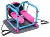 StarTech Mini Stepper - Fitnessapparaat met zitplaats - Hydraulische weerstand - Trainingsbanden - LED-display - Draagvermogen: 150 kg - Compact: 42 x 34,5 x 32 cm - Blauw/Roze