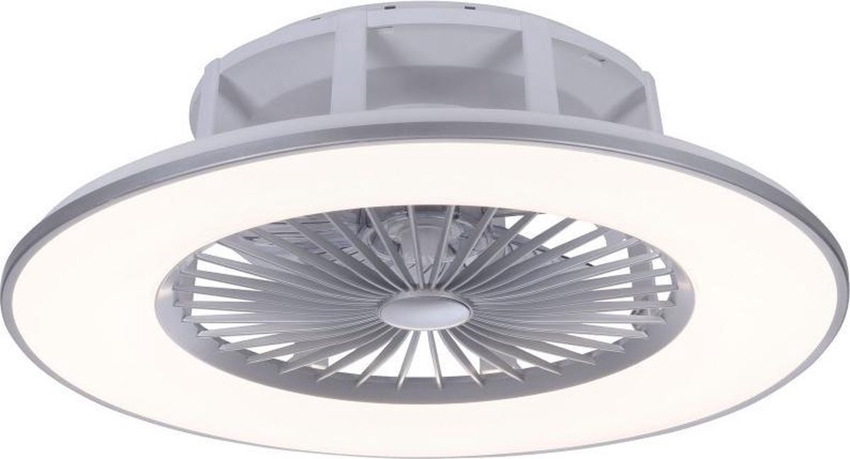 PAUL NEUHAUS Plafondventilator Michael Ø 56 cm - ventilator met lamp - incl. remote - ventilator voor lage plafonds - moderne fan - plafondlamp ventilator - wit