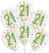 Amscan Ballonnen Confetti 21 Jaar 27,5 Cm Latex Wit 6 Stuks