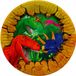 Folat - Papieren borden - Dinosaurus - 8 stuks