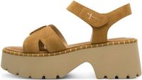 Tamaris - Dames - Sandalen met hak - Bruin - Maat 39