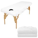 Merkloos 2 housses de table de massage avec ouverture centrale