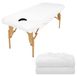 Merkloos 2 housses de table de massage avec ouverture centrale