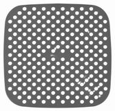 Tapis en silicone pour friteuse à air chaud - 24 pièces - 21 x 21 cm - Réutilisable - Doublé de trous - Anti-adhésif