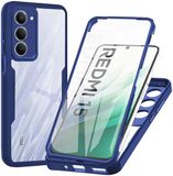 Techsuit Hoesje geschikt voor Xiaomi Redmi 15 - ColorVerse 360 Case met Screenprotector - Blauw