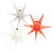 com-four 3D lichtsterren LED 30 cm, kerstster met verlichting en timer | premium papieren ster om op te hangen