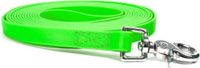 Mystique® laisse de traîne Biothane 16mm cousue avec mousqueton à ciseaux HS beta néon vert 6m