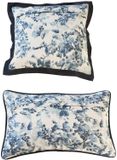 LOBERON Kussenhoes set van 2 Miretique blauw/wit