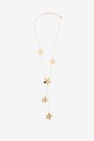 Sissy-Boy Goudkleurige ketting met bloemen