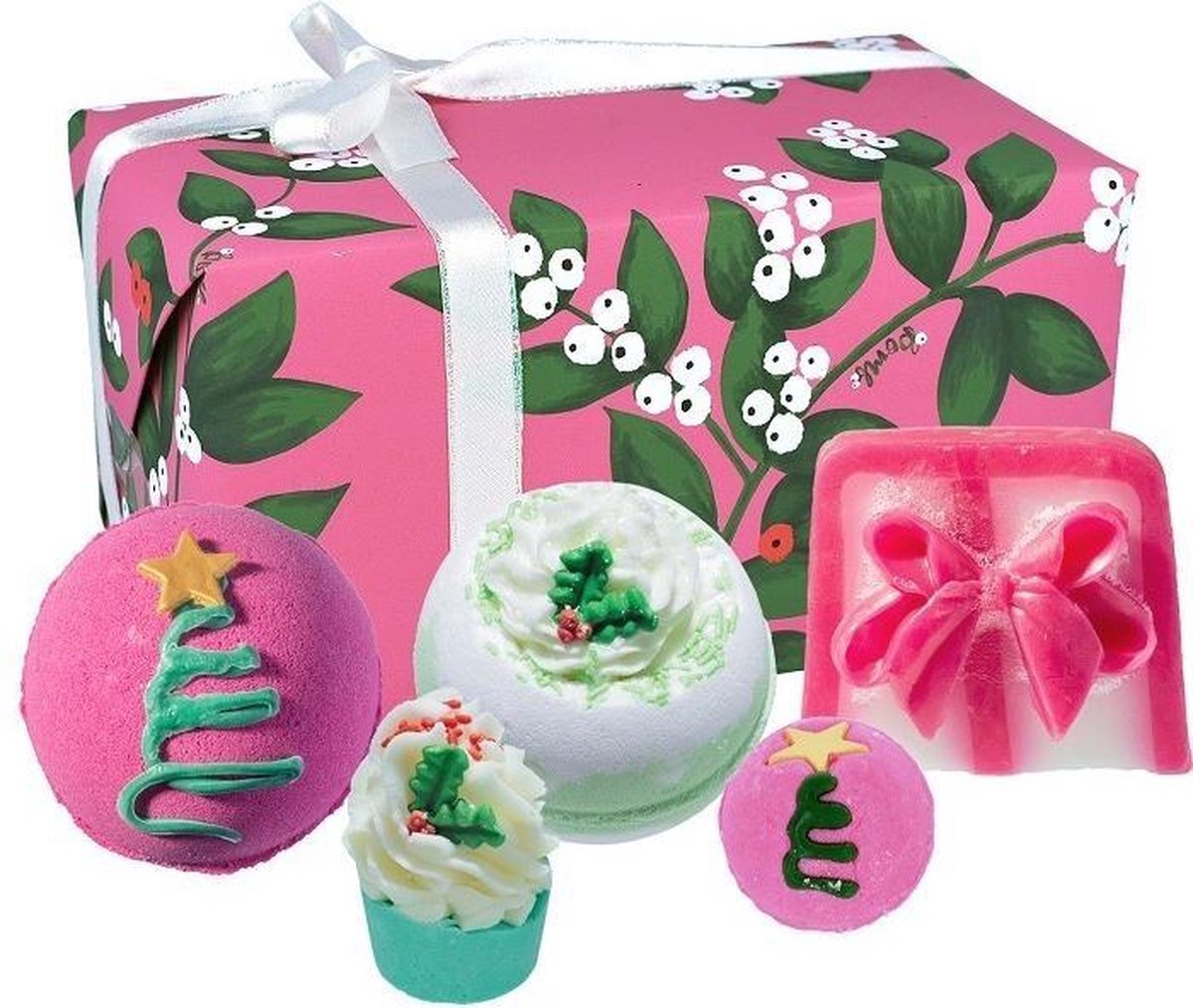 Bomb Cosmetics Under The Mistletoe Gift Pack kado doos met bad, zeep en verzorgingsproducten