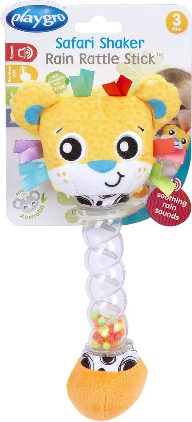 Playgro Safari Shaker Rain Rattle Stick