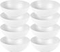 Plasticforte Bols/petits bols - 8x - Dessert/petit déjeuner - Plastique - D13 cm - Ivoire blanc