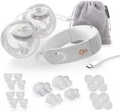 Kinderkraft GENTLENEST Hands-Free Dubbele Borstkolf - Drievoudig Systeem met 9 Niveaus – 4 Borstschilden - Gris