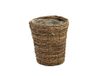 Franz Müller Flechtwaren Plant rond, palmblad bruin gedraaid, met folie, 17x17x18 cm