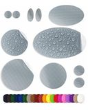 aZengear Donsjack reparatiepatches - Voorgesneden, zelfklevend, waterdicht, scheurvast, nylon, voor het repareren van gaten in kleding (11 stuks, zilver)