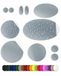 aZengear Donsjack reparatiepatches - Voorgesneden, zelfklevend, waterdicht, scheurvast, nylon, voor het repareren van gaten in kleding (11 stuks, zilver)