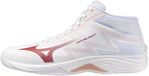 Mizuno Lightning Select Mid Wos Dames Volleybalschoenen Wit/Roze Maat 41