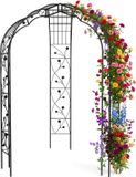 Merkloos Relaxdays Rozenpaviljoen - Zwart - 178x250x178 cm - Met Metalen Frame