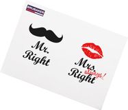 BRUBAKER Mr. Right & Mrs. Always Right Mokken Set Keramische koffiekopjes - 2 koffiemokken 300 ml met wenskaart en geschenkverpakking