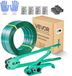 Vevor 6-Delige Omsnoeringsset met Omsnoeringsband, Handmatig Omsnoeringsgereedschap met 457 M Pet-Band, 450 metalen Clips, 150 Randbeschermers