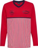 Hummel Dbu 26 Fan 86 Block Cotton Ls Kids TANGO RED/WHITE