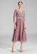 Swing Cocktailjurk van Kant-chiffonmix in Mauve - M