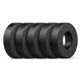 Brute Force ringmagneten met schroefgat – 20x3 mm – N52 neodymium – zwart epoxy – set van 5 stuks – verzonken gat Ø5 mm