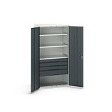 Bott Verso Systeemkast | 1050x550x2000mm | 3 Legborden | 4 Lades | 1 Perfo Achterwand | RAL 7016
