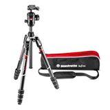 Manfrotto MKBFRTC4GT-BHUS Befree Advanced reisstatief, draaislot met kogelkop voor Canon, Nikon, Sony, DSLR, CSC, spiegelloos, tot 10 kg, licht, met statieftas, carbon, zwart, zwart/zilver