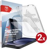 Rosso Film protecteur d'écran adapté pour Apple iPhone 12 / 12 Pro | 9H Tempered Glass | Verre de protection | Plaque de verre | Compatible avec coque | Avec plateau d'installation | Montage facile | Pack de 2