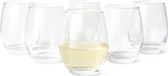 Verres à vin blanc sans pied - Set de 6 - 414 ml - Lavable au lave-vaisselle