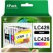 Brother Cartouches d'encre, série LC-426XL, 4-pack, compatible avec Brother MFC-J4335DW