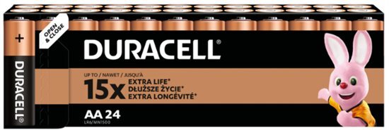 Duracell AA MN1500 batterij 24 stuks