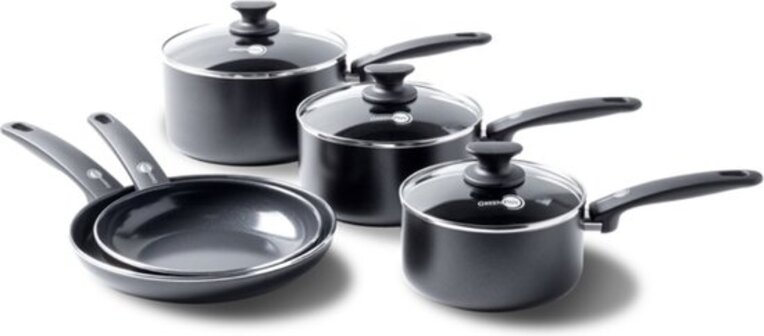 GreenPan Cambridge Pannenset - 5-Delig - Infinity Black